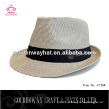 Chapéu de festa de chapéu de Fedora Hat de Panamá dos homens com logotipo para promo trilby